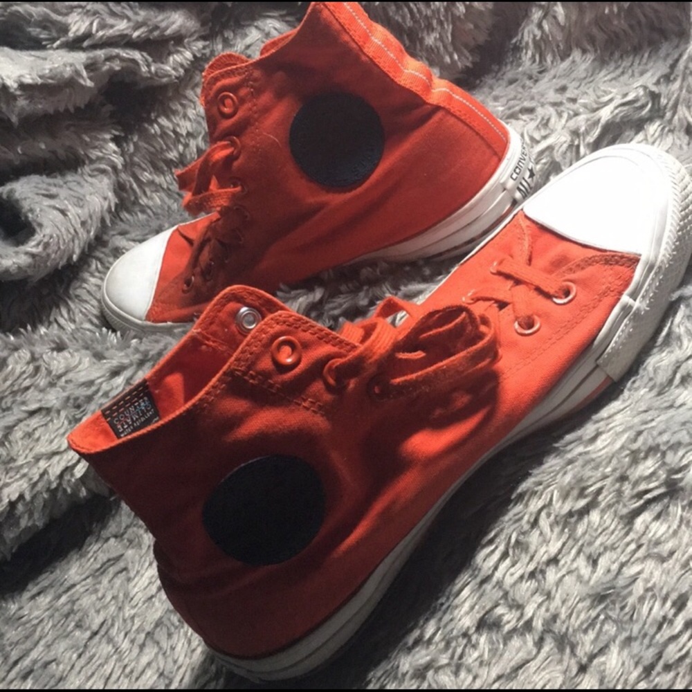 RED CONVERSE HIGH TOPS